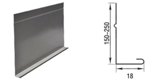 L-профиль Aquasystem 200 мм ST PE RAL 8017 от магазина ЛесКонПром.ру
