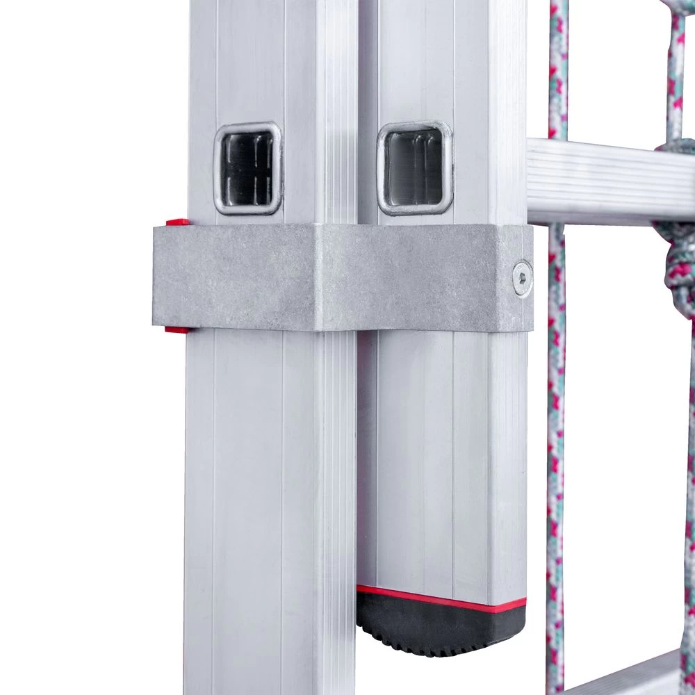 Лестница алюминиевая двухсекционная индустриальная с тросом Новая Высота 2х20 арт. 5240220 от магазина ЛесКонПром.ру