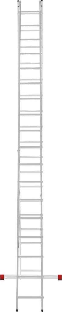Лестница алюминиевая двухсекционная полупрофессиональная Новая Высота 2x18 арт. 2220218 от магазина ЛесКонПром.ру