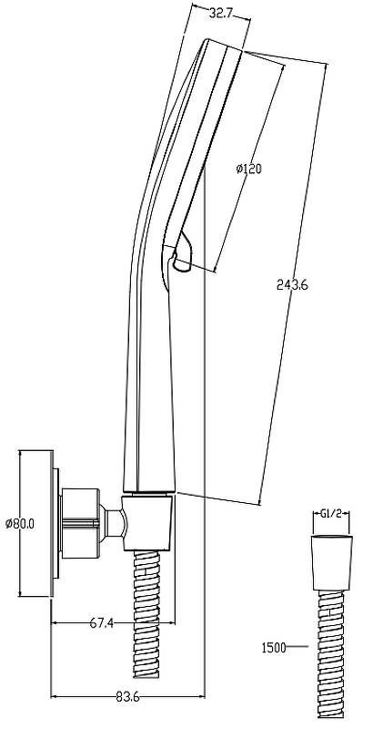 Душевой гарнитур Cersanit Ferro 64086 Хром от магазина ЛесКонПром.ру