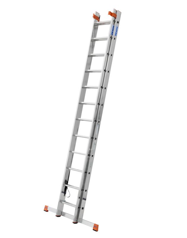 Лестница алюминиевая трехсекционая с допфункцией KRAUSE TRIBILO Trigon 3х12 от магазина ЛесКонПром.ру