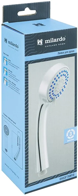 Душевая лейка Milardo 0403F76M18 от магазина ЛесКонПром.ру