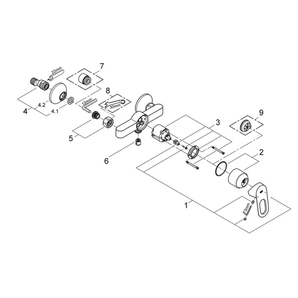 Смеситель для душа Grohe Start Loop от магазина ЛесКонПром.ру