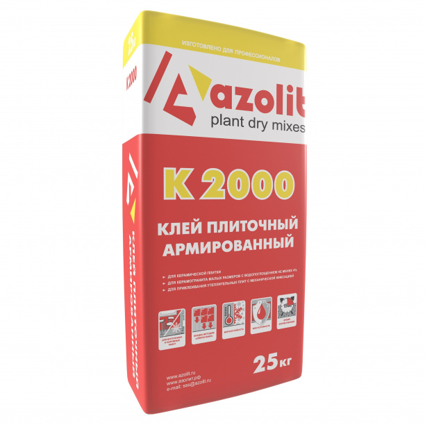 Клей для плитки Azolit K2000 25 кг от магазина ЛесКонПром.ру