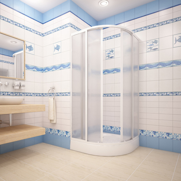 Душевой уголок Метакам 90х90х177 см полукруглый от магазина ЛесКонПром.ру