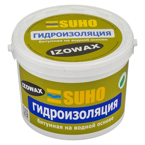 Мастика битумная SUHO IZOWAX гидроизоляционная 10 кг от магазина ЛесКонПром.ру