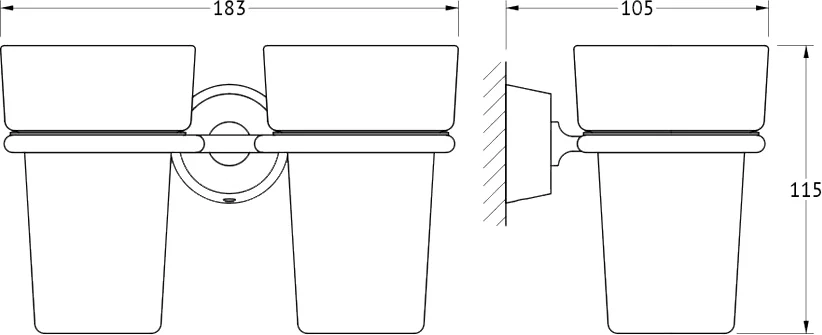 Стакан FBS Vizovice VIZ 007 двойной от магазина ЛесКонПром.ру
