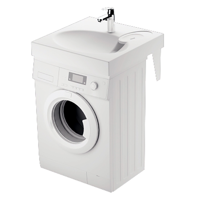 Раковина PAA Claro 60x60 Icla на стиральную машину Белая от магазина ЛесКонПром.ру