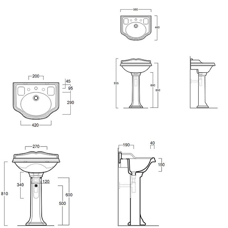 Раковина Simas Arcade 59 AR814bi*3 Белая от магазина ЛесКонПром.ру