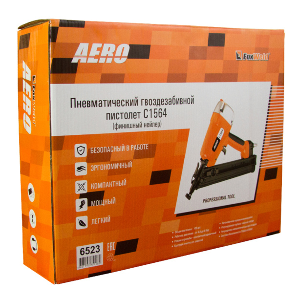 Нейлер пневматический FoxWeld C1564 AERO финишный от магазина ЛесКонПром.ру