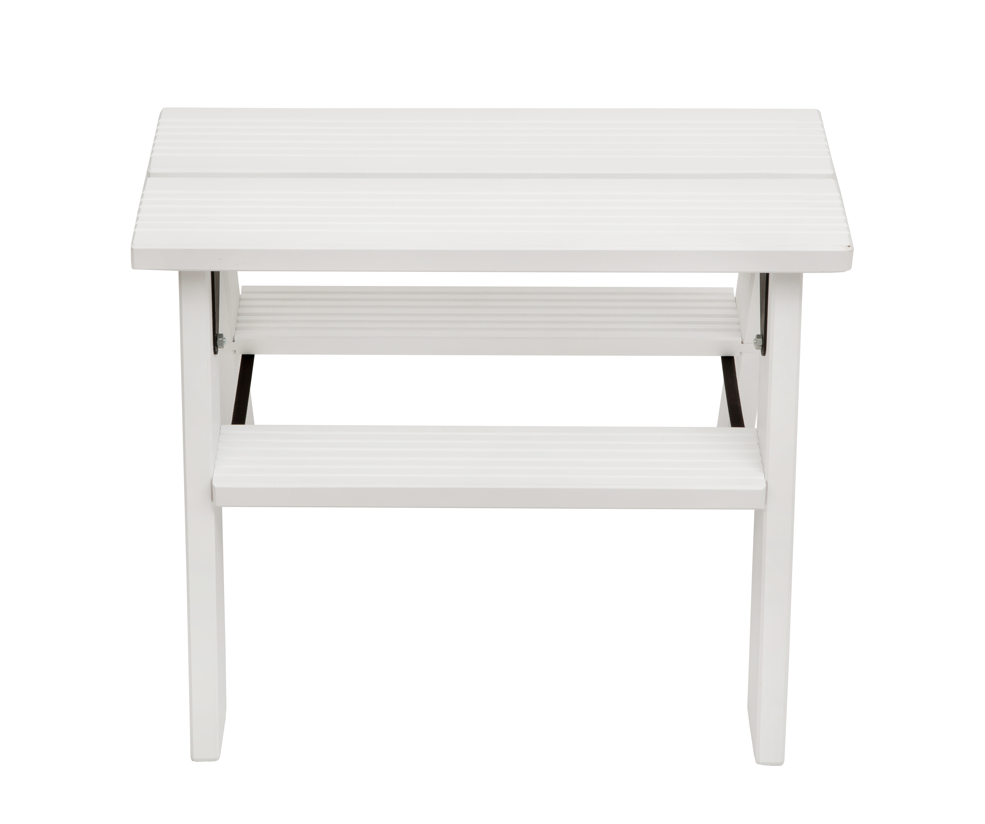 Стремянка двухсторонняя деревянная Hoz-Block Марк 2 ступени Белая (арт. ДДС-2Б) от магазина ЛесКонПром.ру