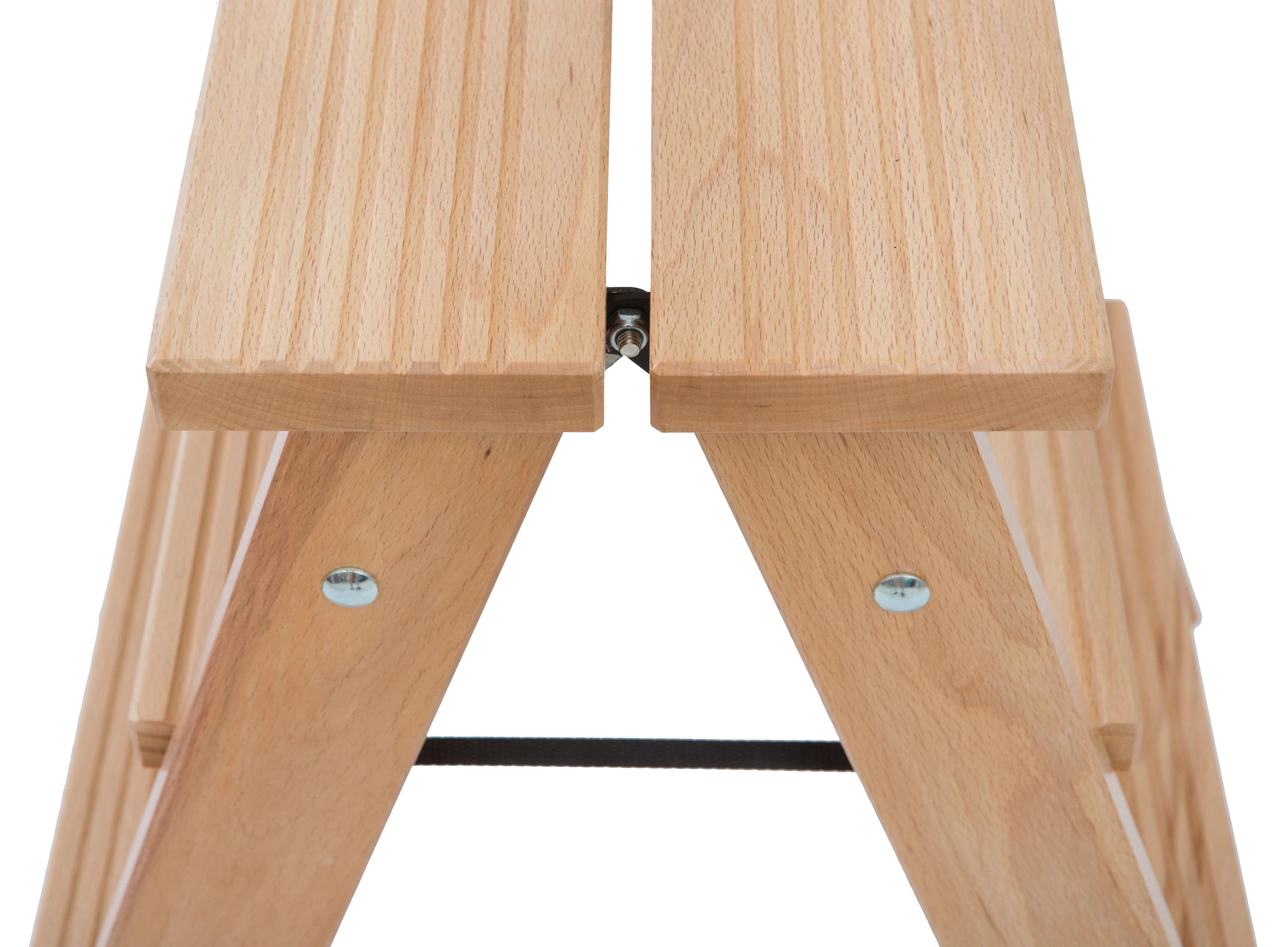 Стремянка двухсторонняя деревянная Hoz-Block Марк 3 ступени Светлая (арт. ДДС-3С) от магазина ЛесКонПром.ру