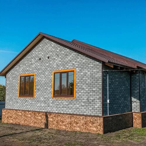 Фасадная плитка ТЕХНОНИКОЛЬ Hauberk Сланец Камень от магазина ЛесКонПром.ру