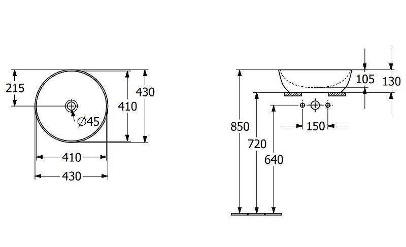 Раковина-чаша Villeroy&Boch Artis 43 41794301 Альпийский белый от магазина ЛесКонПром.ру
