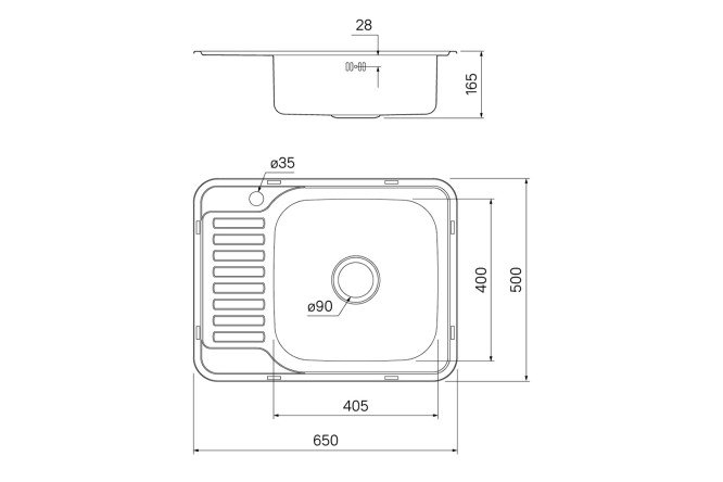 Мойка врезная IDDIS BAS65PRi77 80550603 от магазина ЛесКонПром.ру