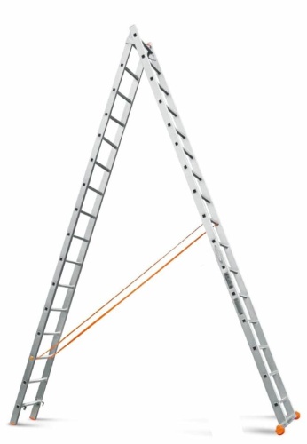 Двухсекционная алюминиевая лестница КЛАССИК 2х18 ступеней Эйфель от магазина ЛесКонПром.ру