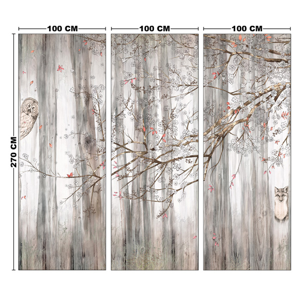 Фотообои флизелиновые Совы 44-502А 300х270см от магазина ЛесКонПром.ру