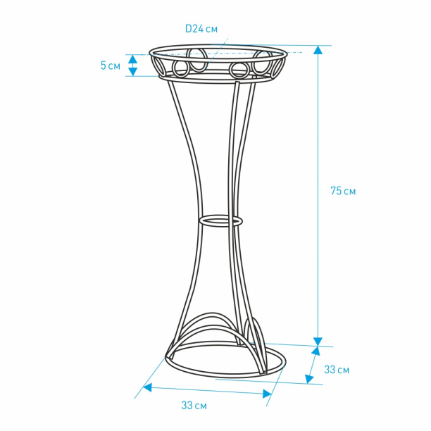 Подставка для цветов Кипарис 75х33х33 см от магазина ЛесКонПром.ру