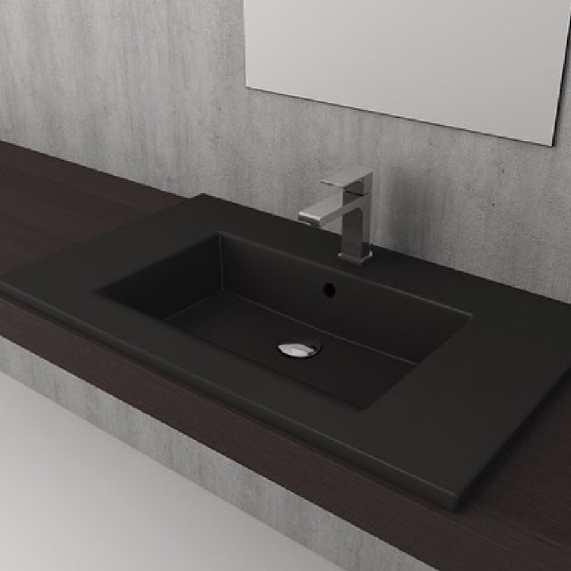 Раковина Bocchi Milano 100 1105-004-0126 Черная матовая от магазина ЛесКонПром.ру