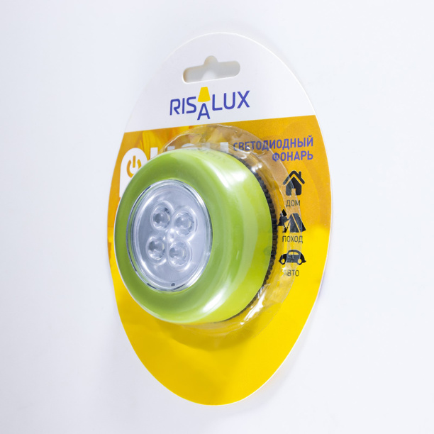 Светильник накладной RISALUX Круг 3ААА зеленый от магазина ЛесКонПром.ру
