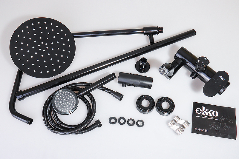 Душевая система Ekko E2402-8 Черная от магазина ЛесКонПром.ру