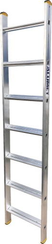 Лестница алюминиевая односекционная приставная с широкой ступенью Алюмет  1х7  арт. НК1 5107 от магазина ЛесКонПром.ру