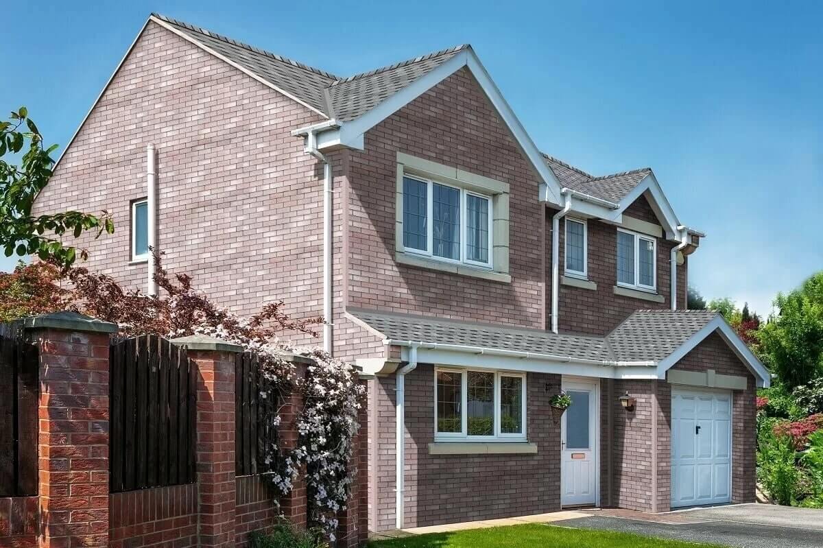 Фасадная плитка ТЕХНОНИКОЛЬ Hauberk Мраморный Кирпич от магазина ЛесКонПром.ру