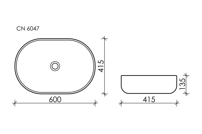 Умывальник накладной CERAMICA NOVA Element 80551255 от магазина ЛесКонПром.ру