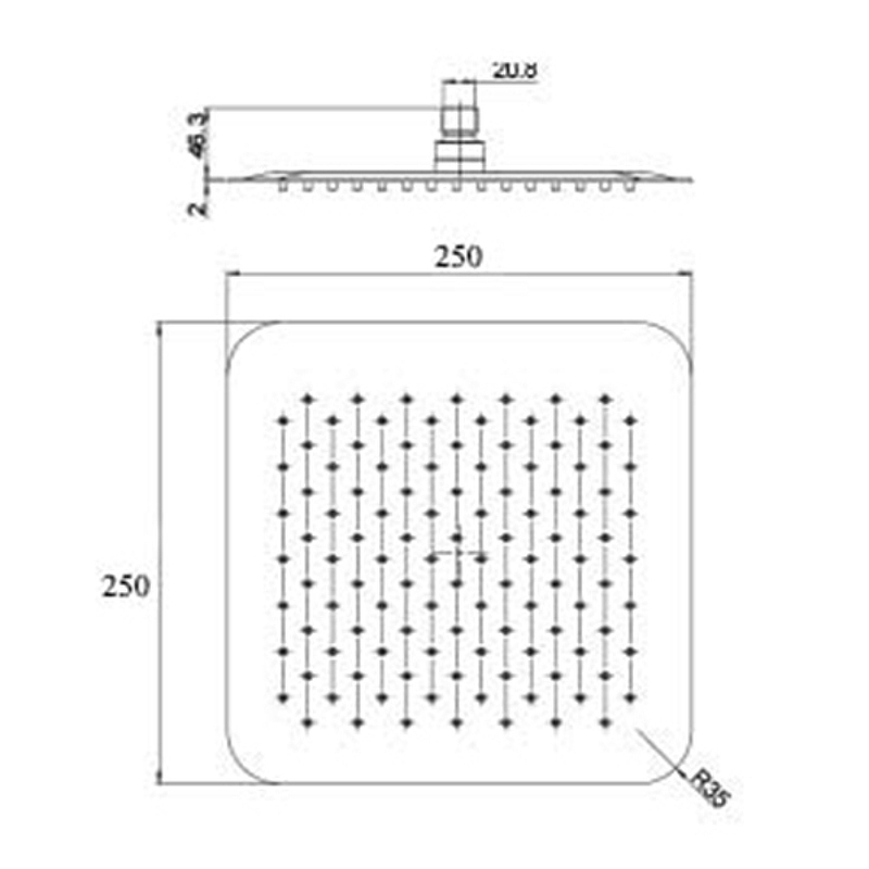 Верхний душ Paini 50CR759UPQ25E Хром от магазина ЛесКонПром.ру