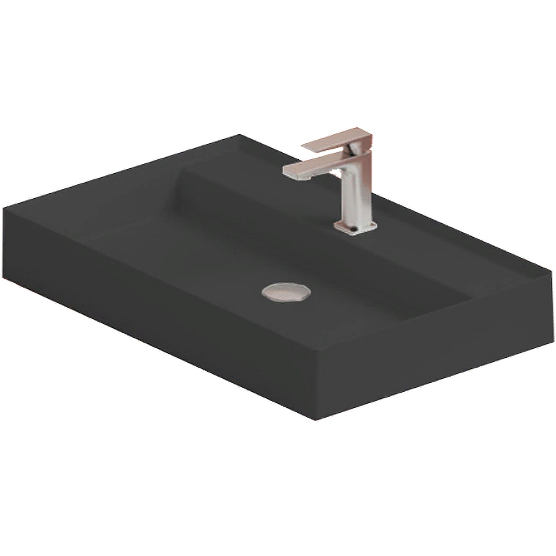 Раковина Artceram Scalino 75 SCL008 17 00 Черная матовая от магазина ЛесКонПром.ру