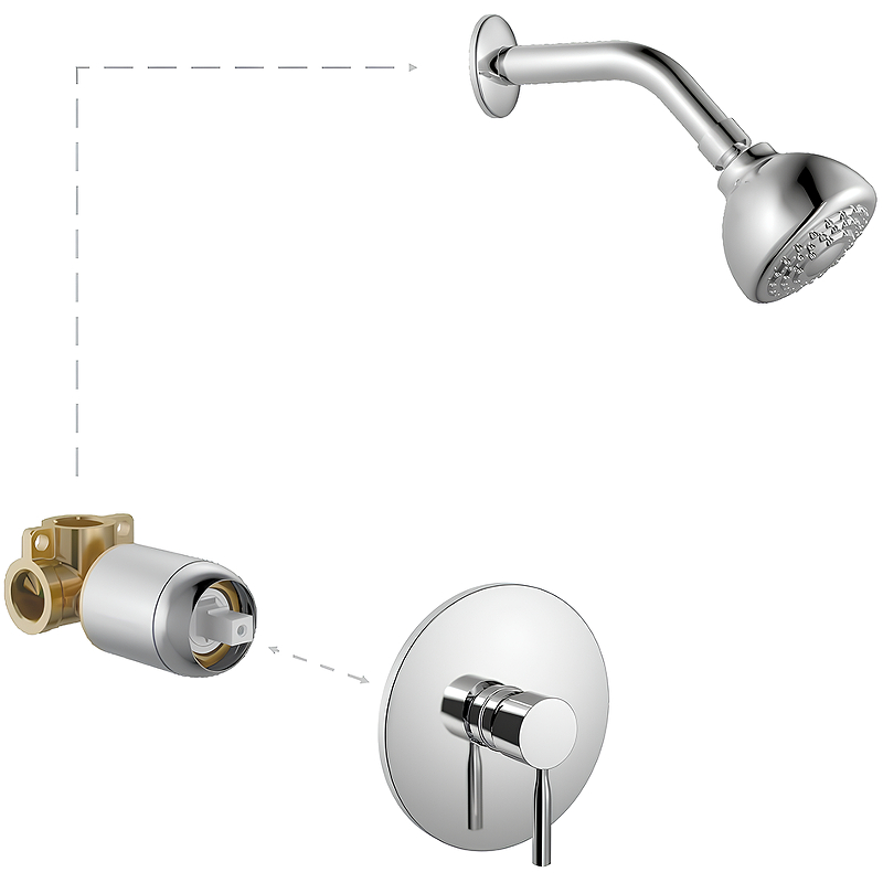 Душевая система Haiba HB80088 Хром от магазина ЛесКонПром.ру