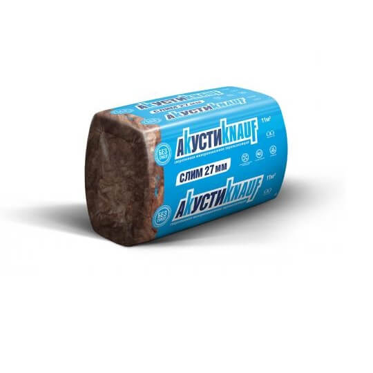 Плита звукоизоляционная АкустиKNAUF Слим AS+ 920х600х27 мм, 20 шт от магазина ЛесКонПром.ру