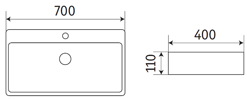 Раковина CeramaLux 70 78575 Белая глянцевая от магазина ЛесКонПром.ру