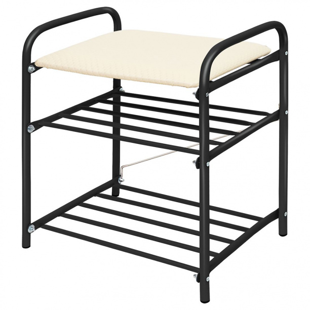 Банкетка для обуви Ника Б1 50х33х44 см черная от магазина ЛесКонПром.ру