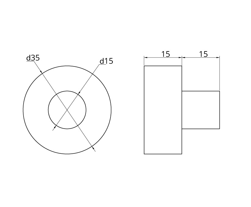 Крючок настенный, дерево TROY NP.35.R от магазина ЛесКонПром.ру