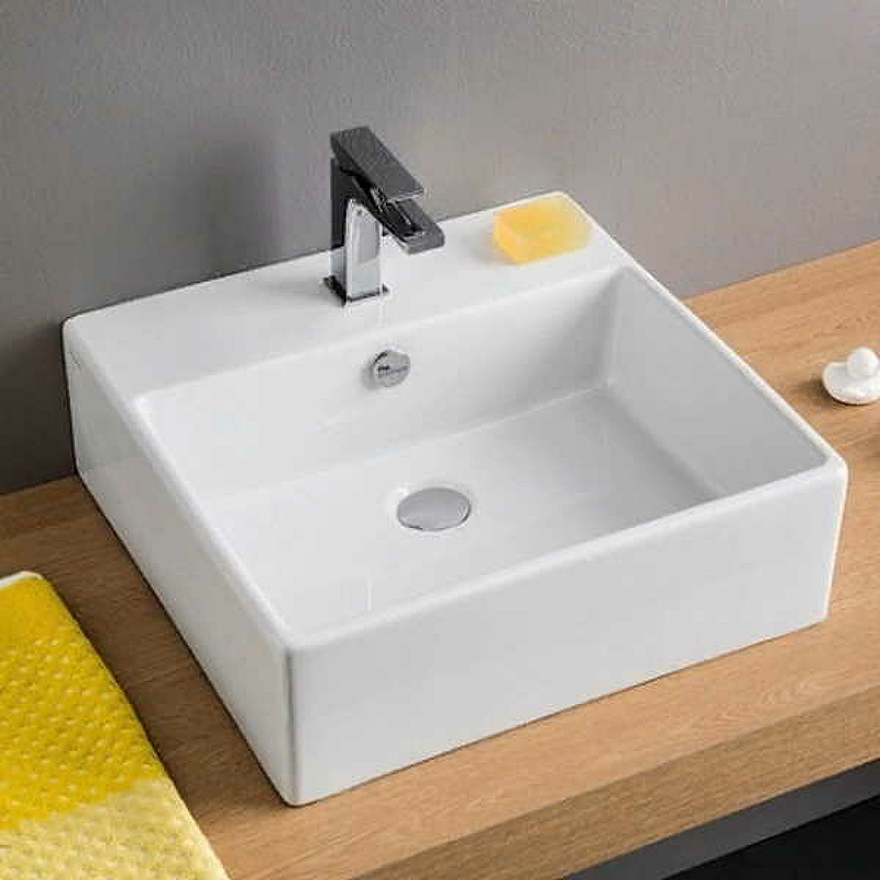 Раковина Artceram Quadro 50 QUL002 01 00 Белая глянцевая от магазина ЛесКонПром.ру