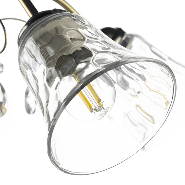 Люстра NEODECO Изабель 5х60 Вт Е27 бронза от магазина ЛесКонПром.ру