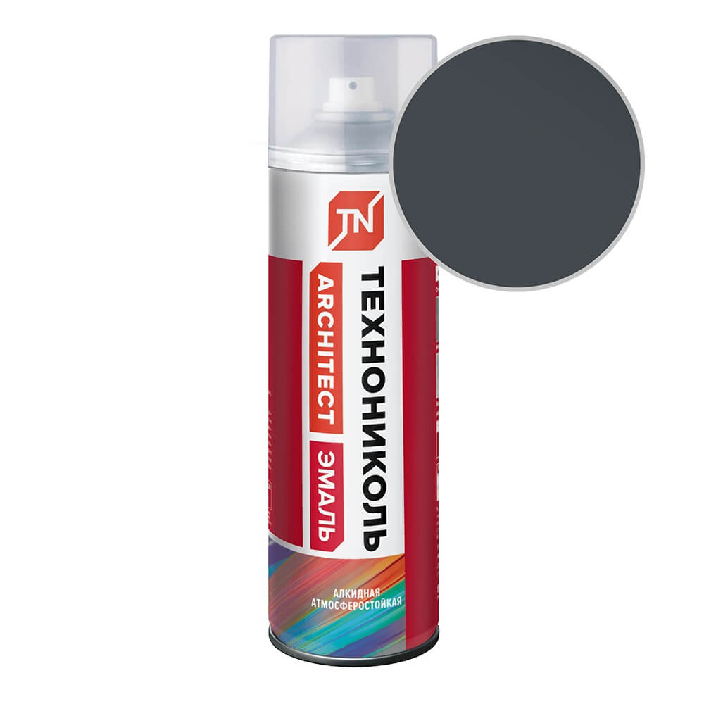 Эмаль аэрозольная ТЕХНОНИКОЛЬ графитовый серый 7024 от магазина ЛесКонПром.ру