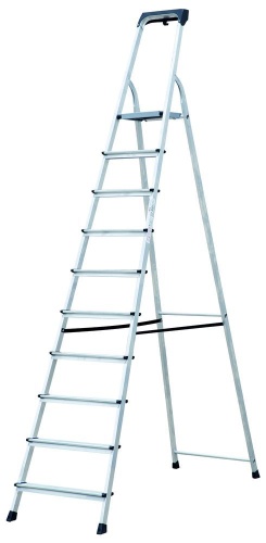 Стремянка алюминиевая с органайзером Новая Высота 10 ступеней (арт. 2115110) от магазина ЛесКонПром.ру