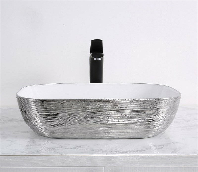 Раковина-чаша CeramaLux 46 D1333H131 Серебро Белая от магазина ЛесКонПром.ру