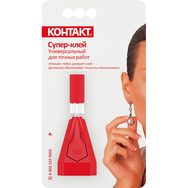 Супер-клей универсальный КОНТАКТ 4 г от магазина ЛесКонПром.ру