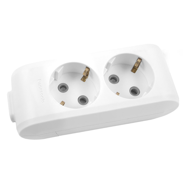 Колодка Panasonic 2 гнезда с заземлением 3500 Вт от магазина ЛесКонПром.ру