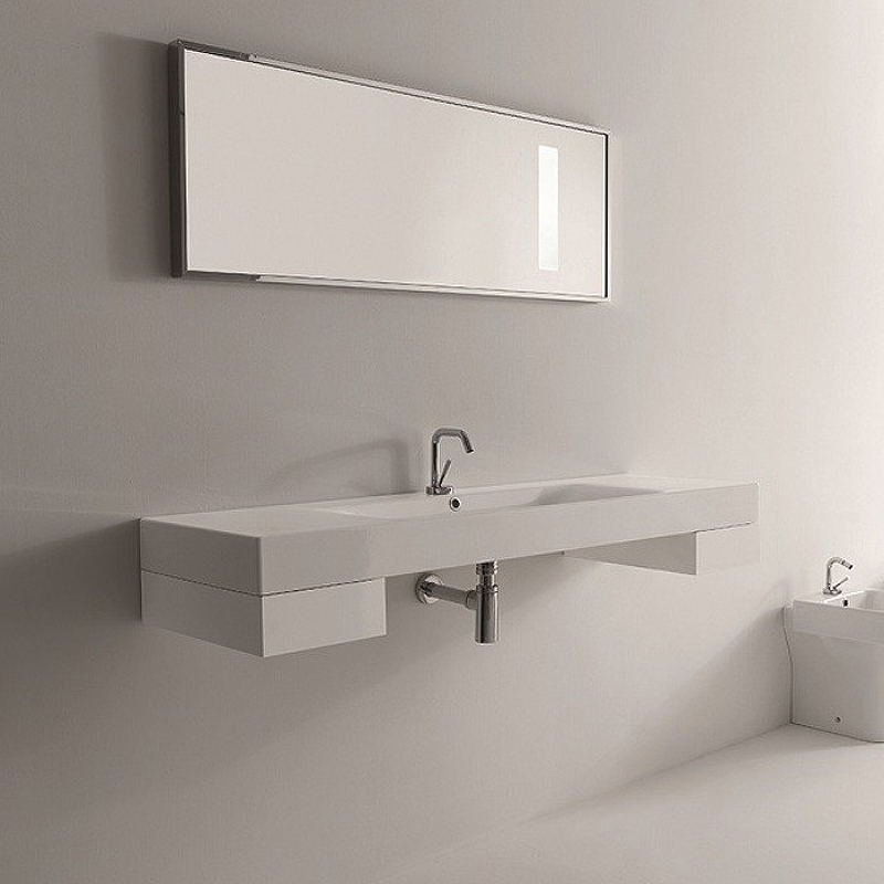 Раковина Kerasan Cento 140 353501*1 Белая от магазина ЛесКонПром.ру