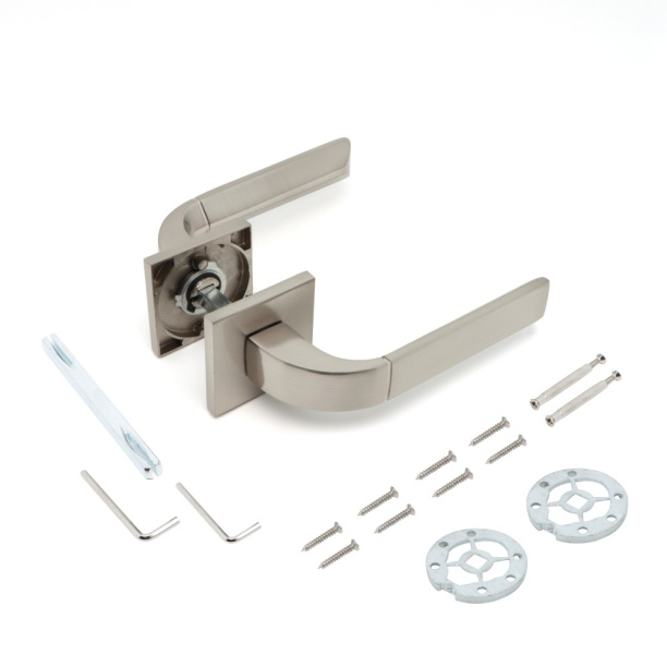 Ручки дверные NEODECO Waterfall EN никель от магазина ЛесКонПром.ру