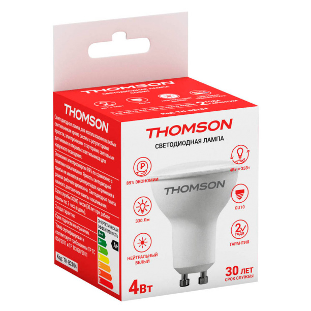 Светодиодная лампа Thomson 4 Вт GU10 дневной от магазина ЛесКонПром.ру