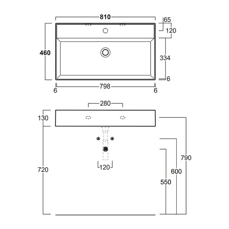 Раковина Simas Agile 81 AG81 bi*1 Белая от магазина ЛесКонПром.ру
