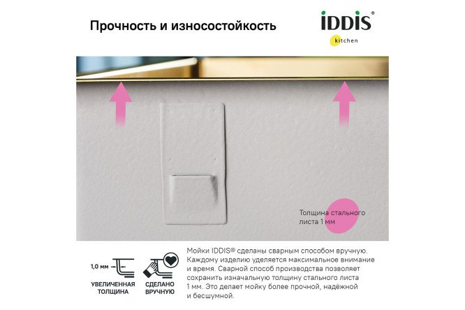 Мойка врезная IDDIS Edifice 80550610 от магазина ЛесКонПром.ру