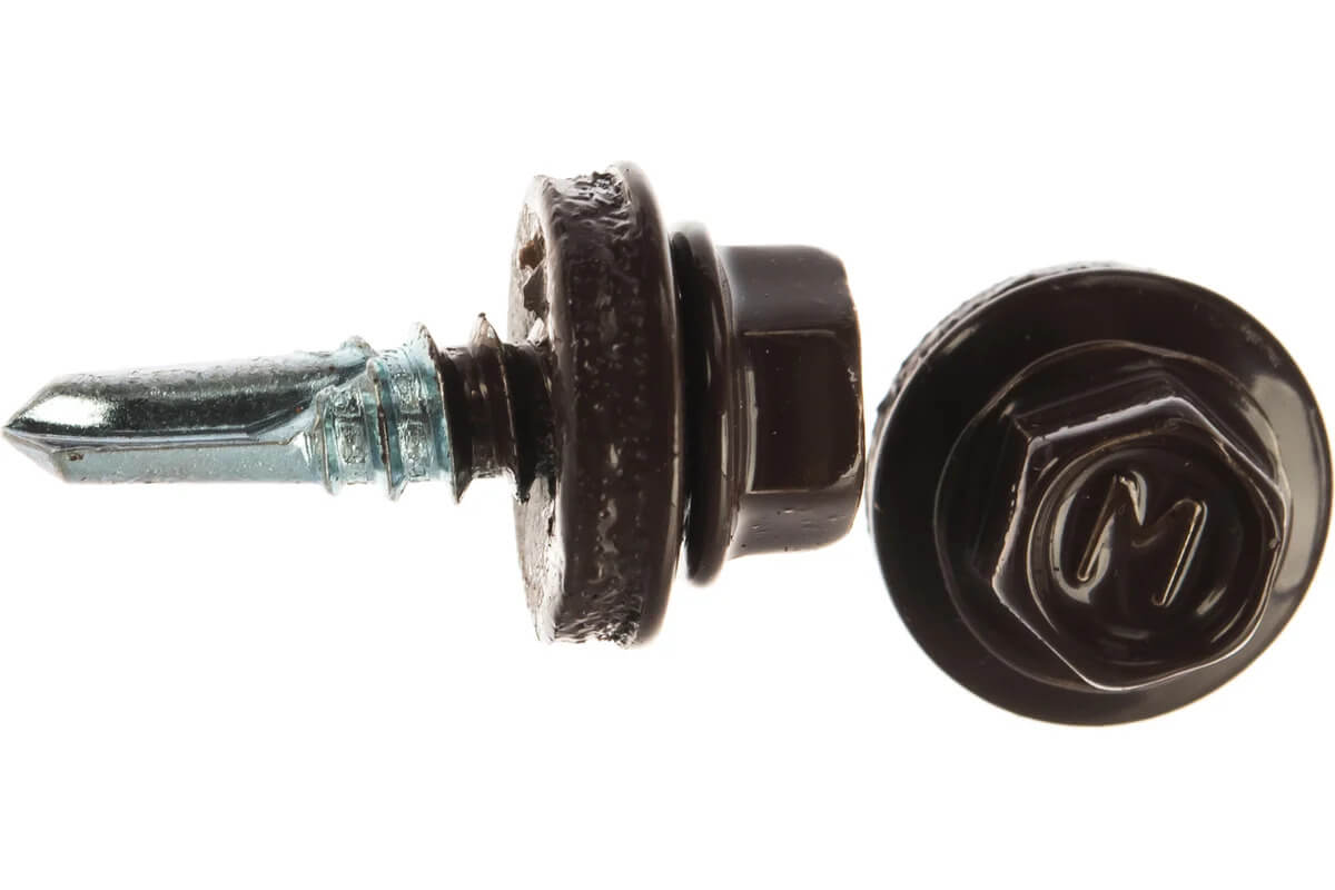 Саморез по металлу DAXMER 5,5х19 сверло №3 RAL 8017 250 шт от магазина ЛесКонПром.ру