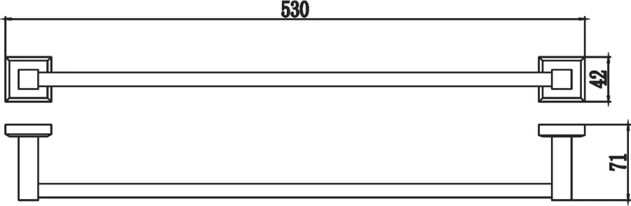 Полотенцедержатель Savol 95 S-509524 одинарный, 50 см от магазина ЛесКонПром.ру