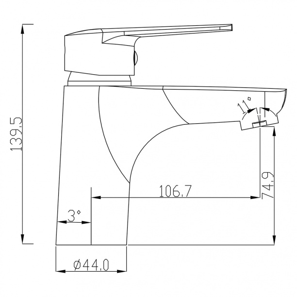 Смеситель для раковины SWEDBE Mars от магазина ЛесКонПром.ру